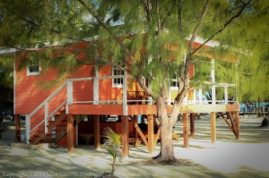 The comfortalbe Belize Ocean Front Cabanas at Coco Plum Island Resort