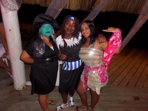 Our amazing staff for Halloween at our Belize All Inclusive Private Island 