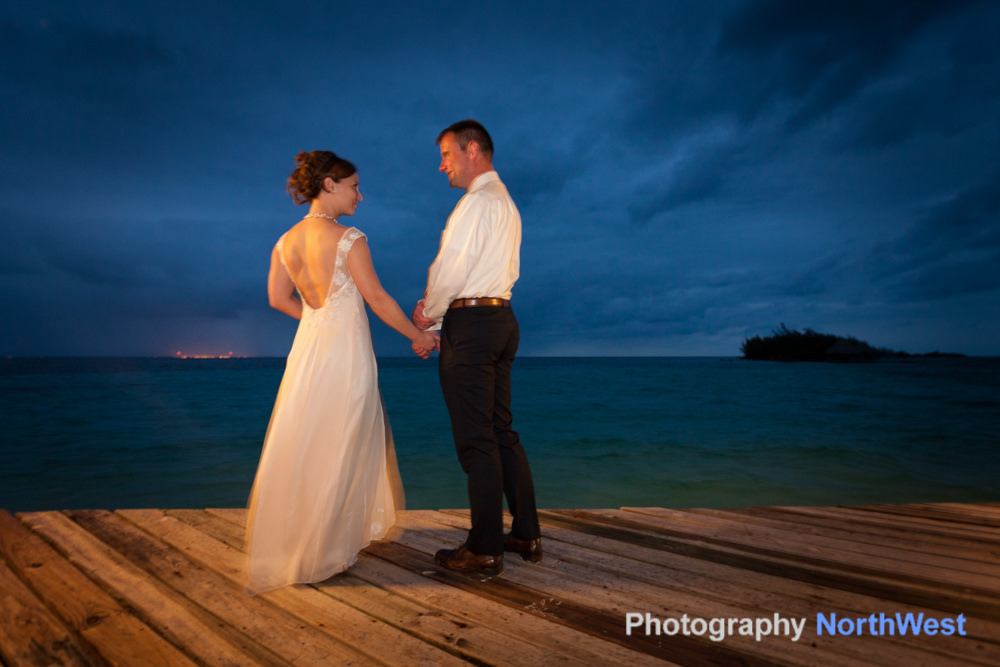 Couple getting married on a Belize private island