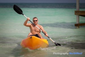 Kayak along the shores of this Belize private island.