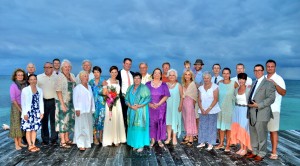 Andrew and Ellie's Wedding Party on the secluded private island