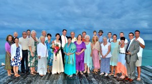 Andrew and Ellie's Wedding Party on the secluded private island 