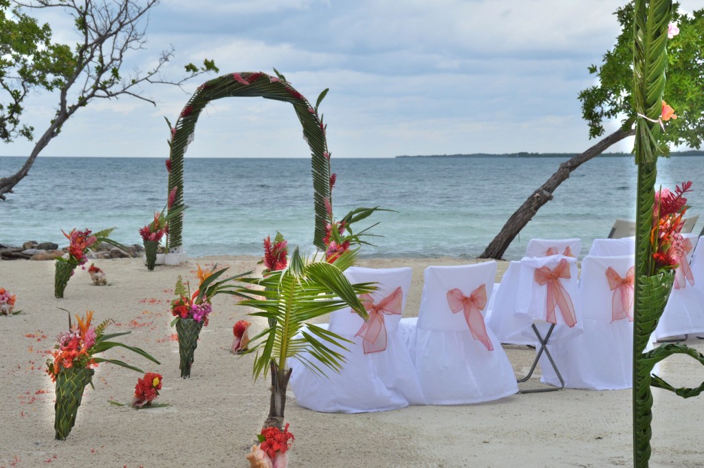 All Inclusive Beach Wedding Decor on a Private Island