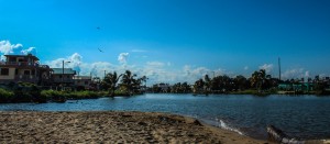 The Stann Creek river mouth lies in the heart of Dangriga!