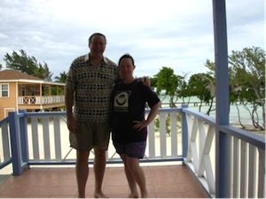 Don and Pam arriving in Coco Plum Island Resort, Belize!