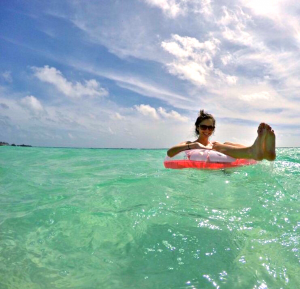 swimming in the Caribbean Sea 