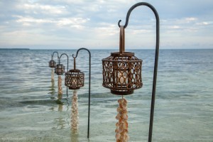 Belize Beach Wedding Candlelight Walkway 