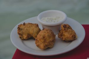 Lobster Fritters at Coco Plum Island Resort Lobster Festival 