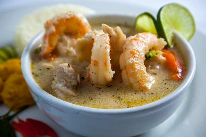 Shrimp dish at Coco Plum, Belize