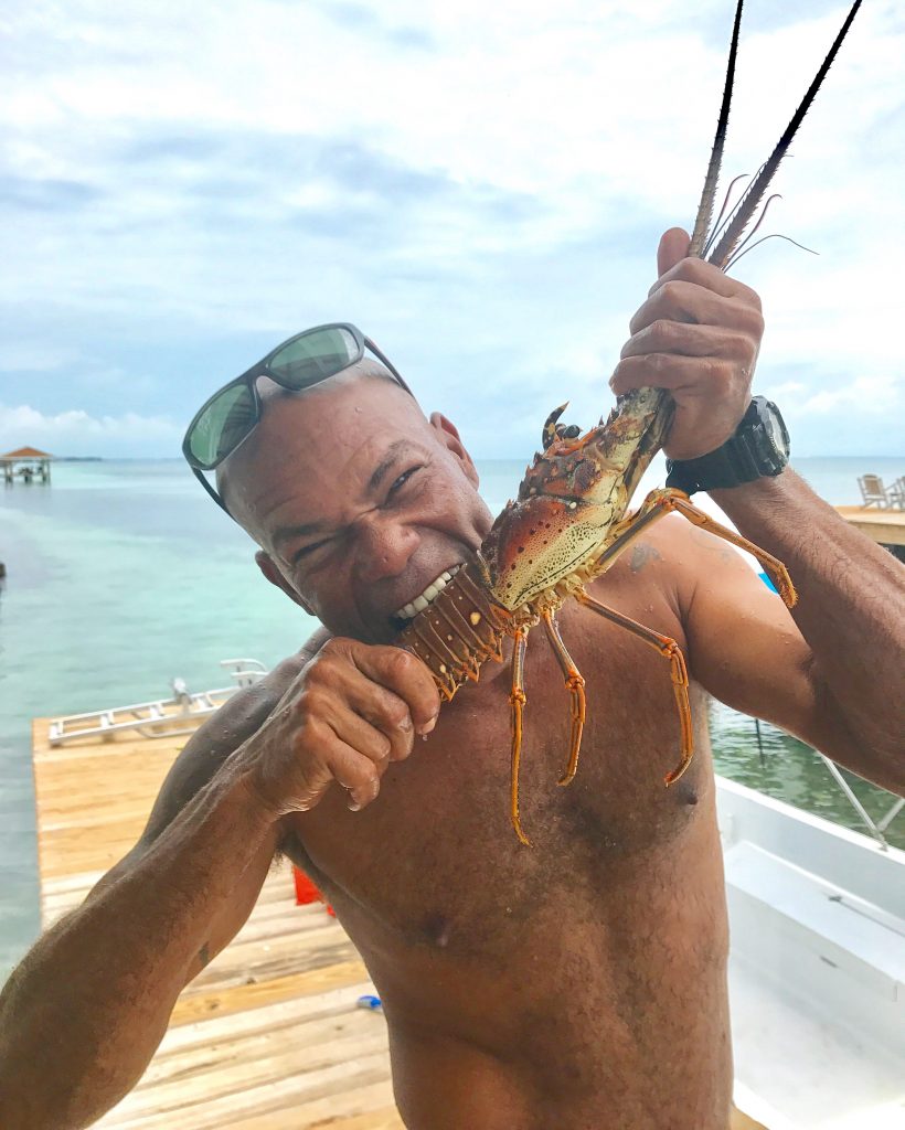 Lobster Catching at Coco Plum Island Resort
