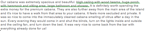 TripAdvisor Review of Coco Plum Island Resort 