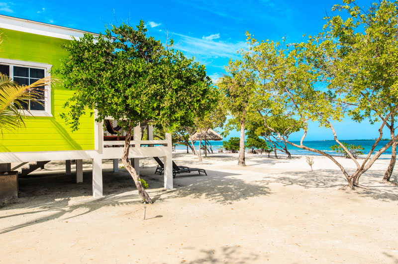 Belize beachfront cabanas