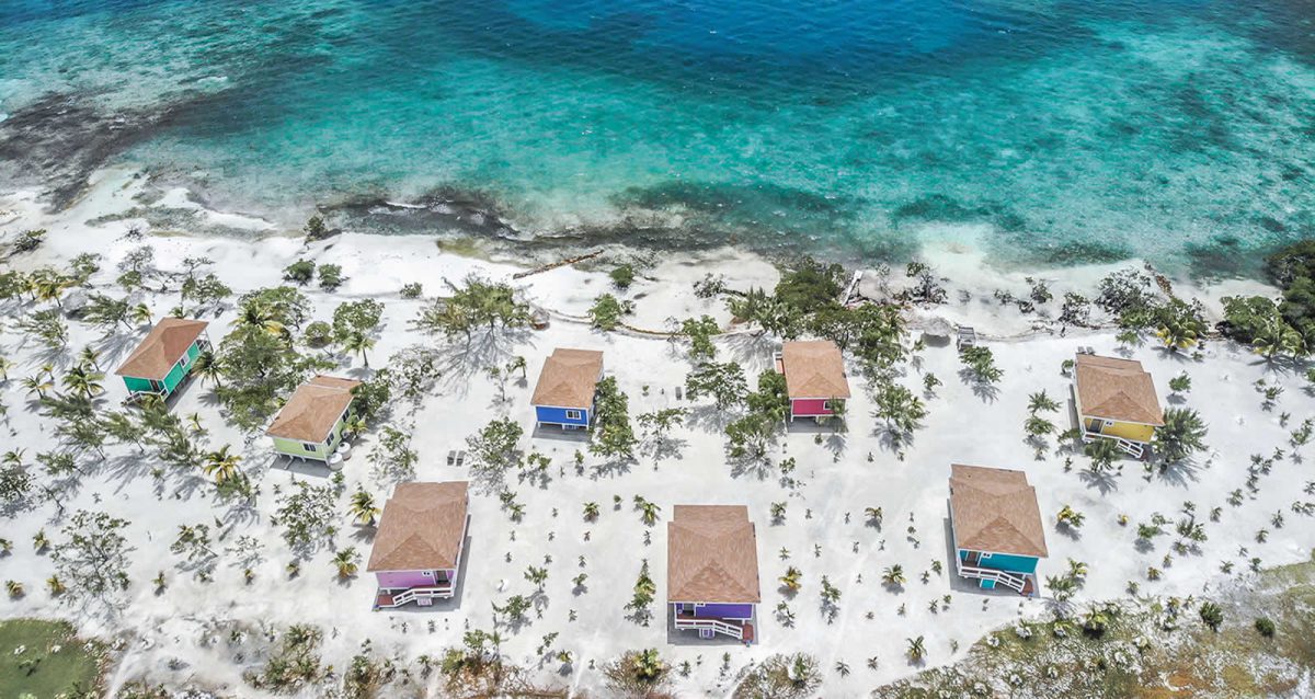 Belize Island - Aerial Island View