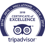 2018 TripAdvisor Certificate of Excellence