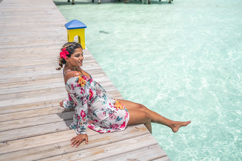 Crystal clear waters at Coco Plum Island Resort