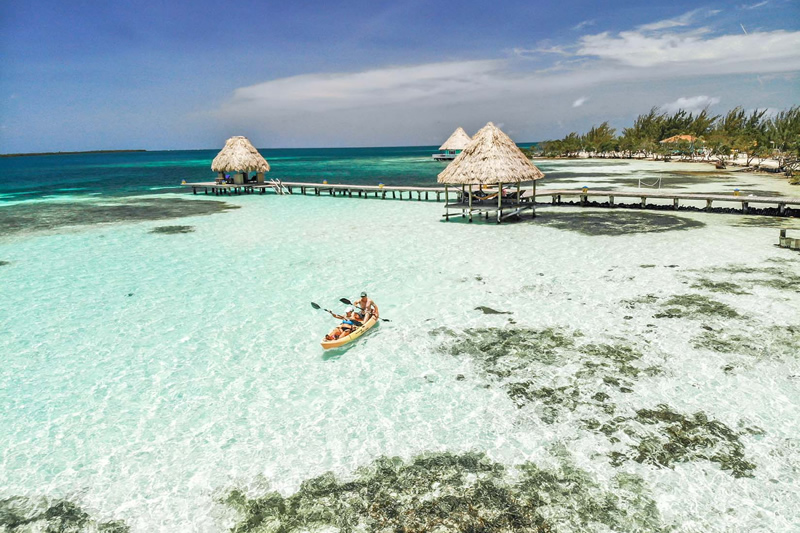 Vacation in a private island resort in Belize