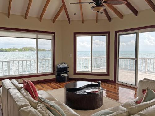Belize Overwater Bungalow Living Room View