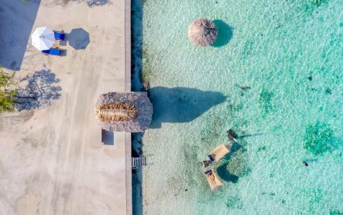 Aerial view seawall