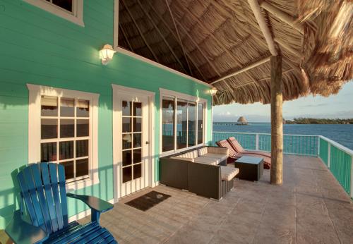 Belize overwater bungalow located at Coco Plum Caye.
